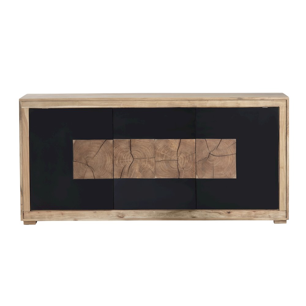 76" Solid Wood 3-Door Media Credenza. Picture 2