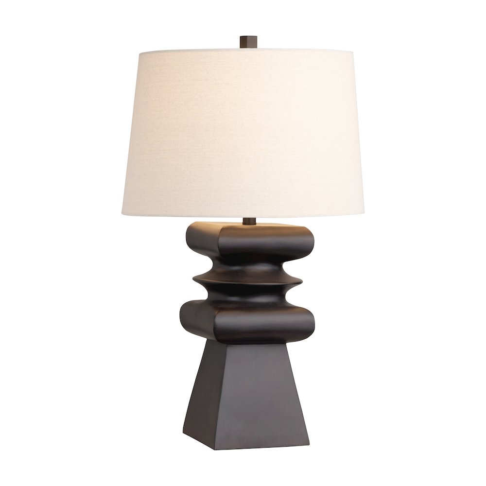 Set Of 2 Resin Table Lamp With Linen Shade. Picture 2