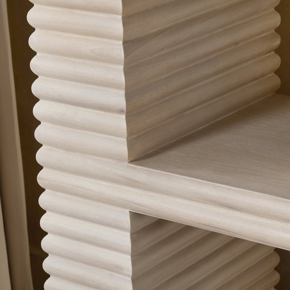 4 Shelf Reeded Etagere_Bookcase. Picture 3