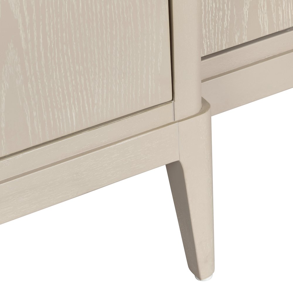 75.5" Beige With A Yellow Undertone 4-Door Media Credenza. Picture 4