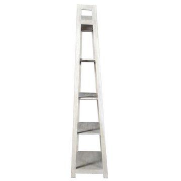 Bengal Manor Acacia Wood White Wash Angled Etagere. Picture 4