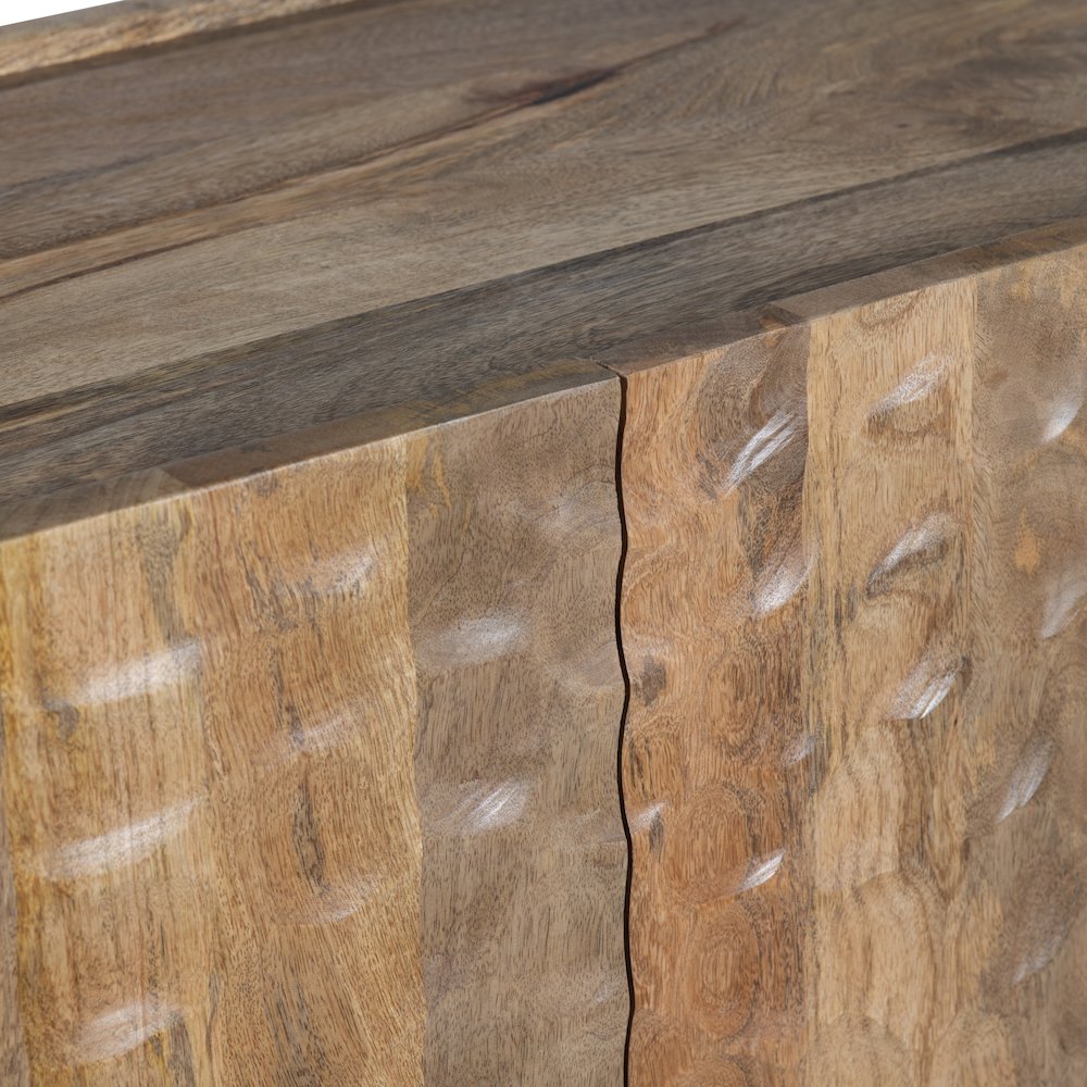 76" Solid Wood 4-Door Media Credenza. Picture 3