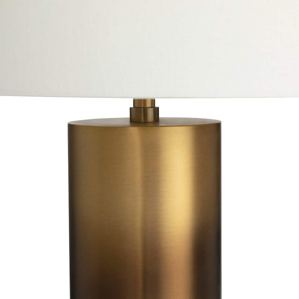 Set Of 2 Ombre Elegant Metal Cylinder Table Lamp With Linen Shade. Picture 3