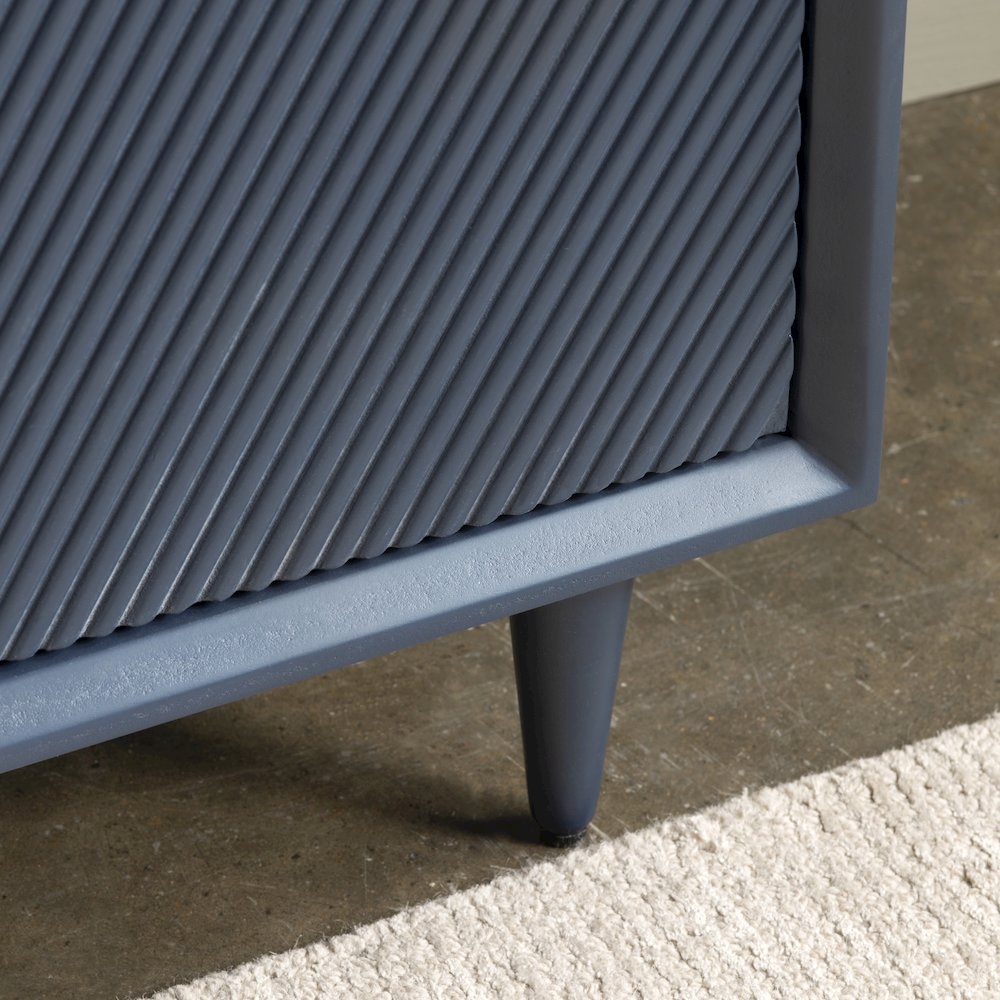 72" Navy Blue 4 Door Media Credenza. Picture 7