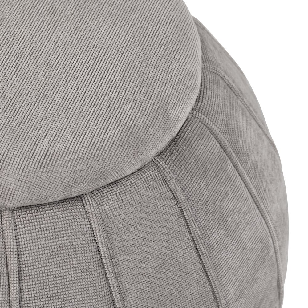 Taupe Round Ottoman W/ Storage. Picture 3