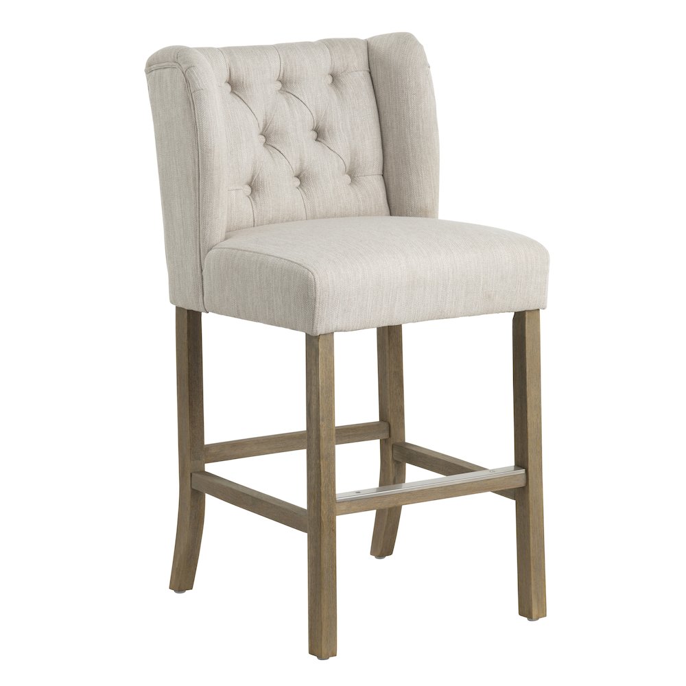 Set Of 2 Upholstered Counter Stools. Picture 1