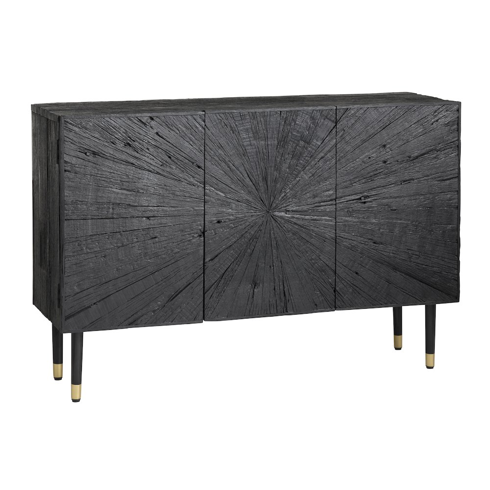 47" Solid Wood 3-Door Media Credenza. Picture 1
