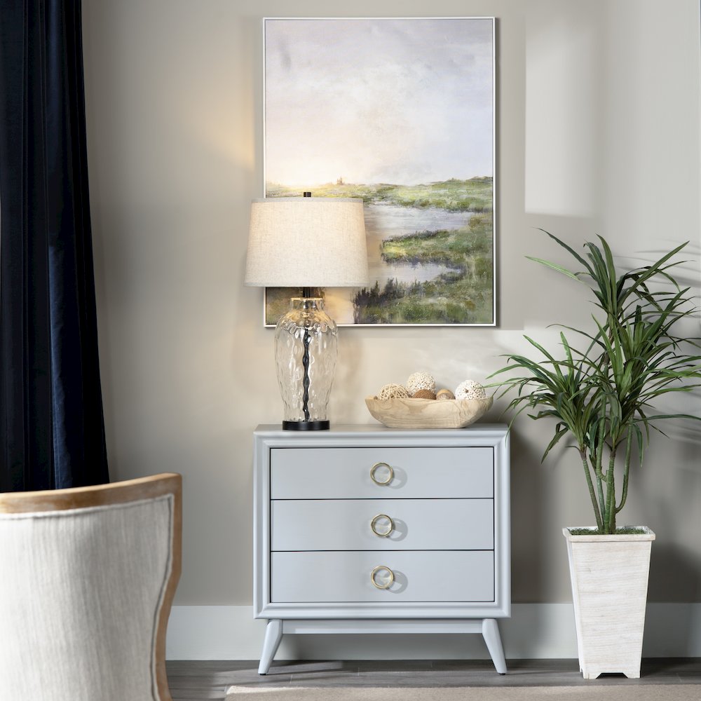 3-Drawer Gray Accent Chest. Picture 6