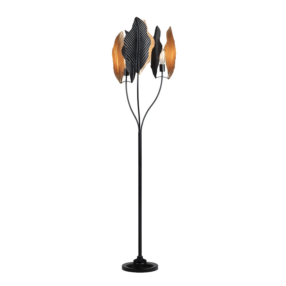 66.25"H Metal Floor Lamp With Metal Shade. Picture 2