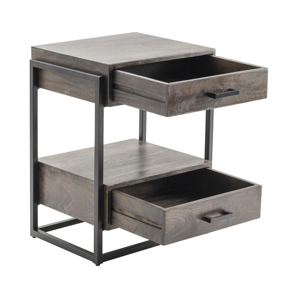 Beckett 2 Drawer Side Table. Picture 2