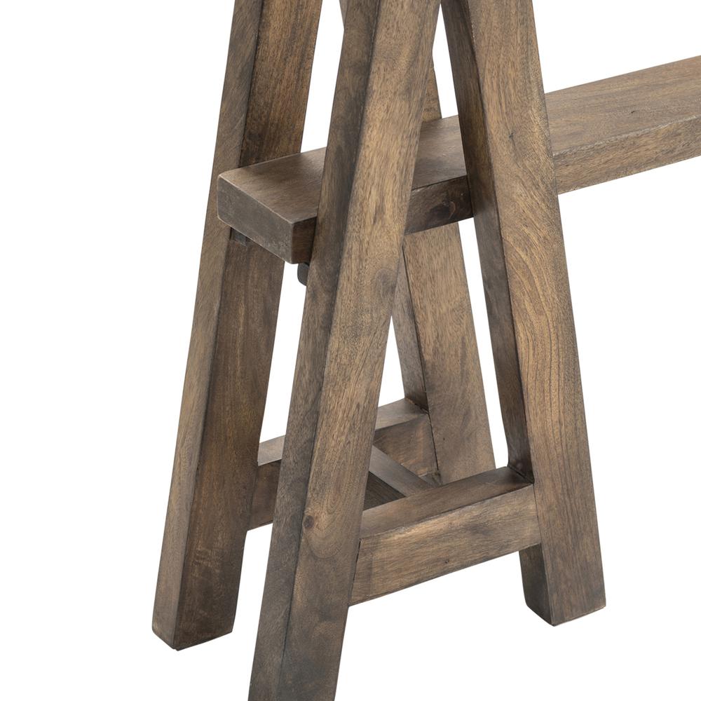 Crestview Collection Bengal Manor Mango Wood A-Frame Narrow Console, Multi Color. Picture 3