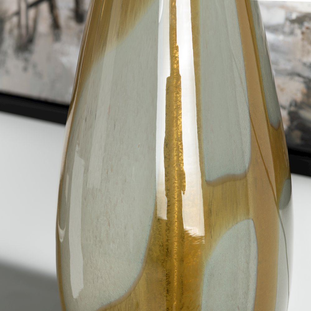 Set Of 2 Glass Table Lamp With Linen Shade. Picture 4
