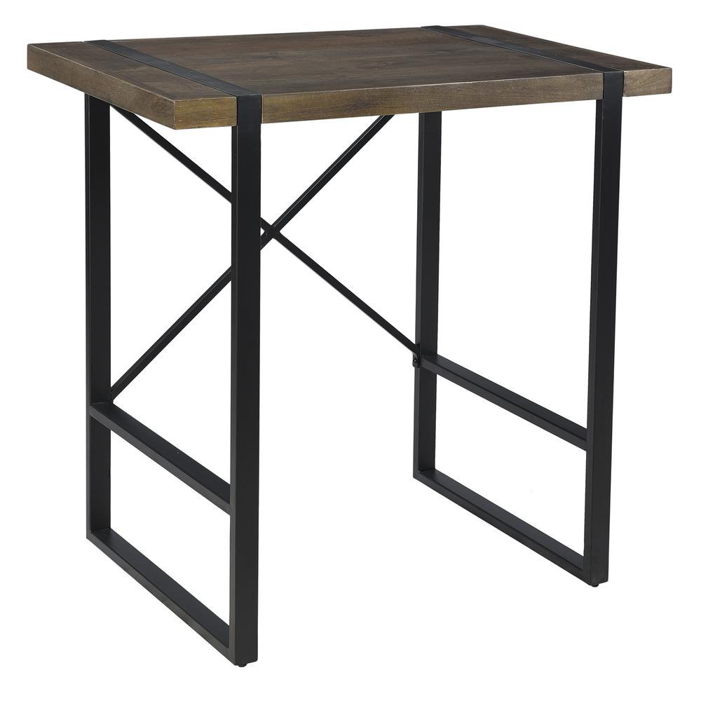 Crestview Collection Josie Standing Brown Wood and Metal Desk. Picture 1