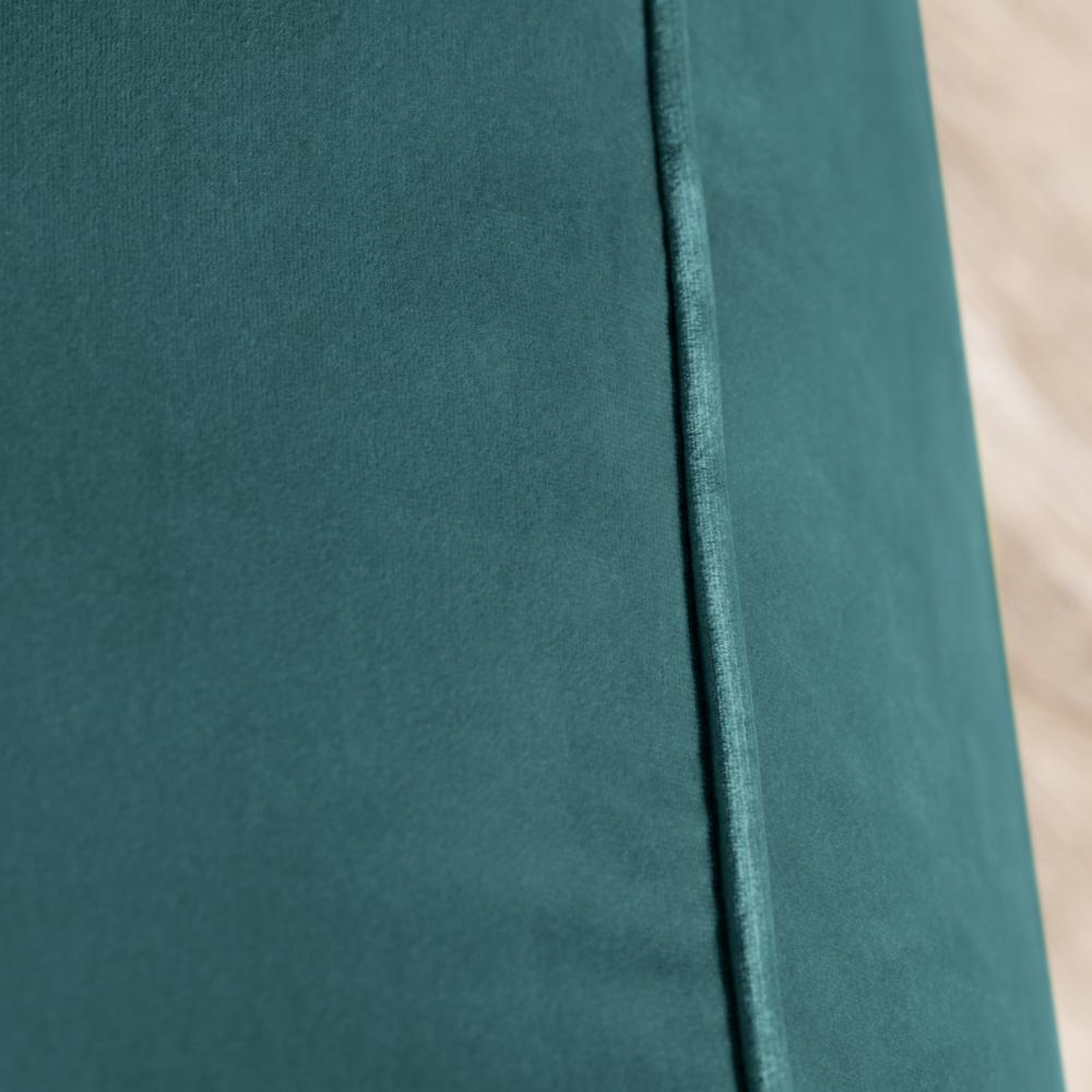 Cerra Jade Green Velvet Square Ottoman. Picture 5
