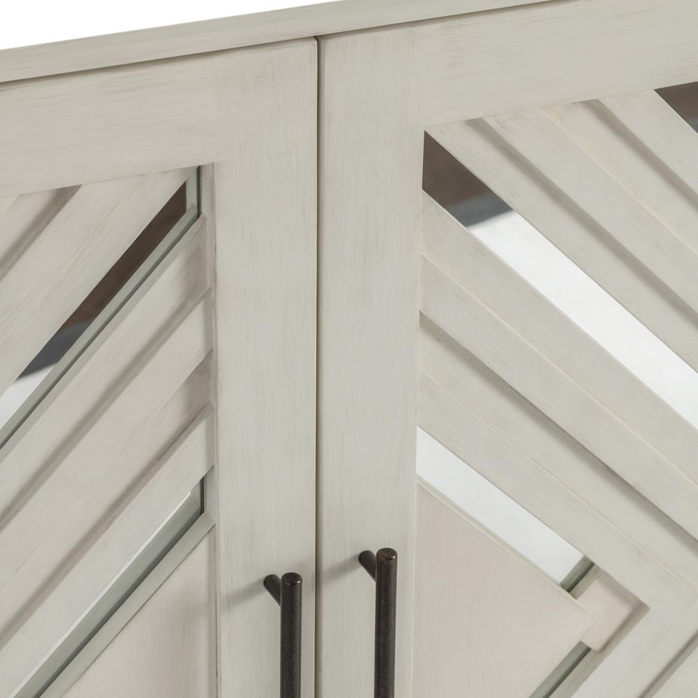 Crestview Collection CVFVR8229 37" 4 Door Mirror Sideboard Accessories. Picture 3