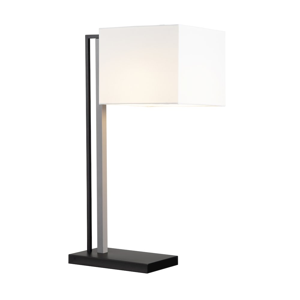 29"H Metal Table Lamp With Linen Shade. Picture 2