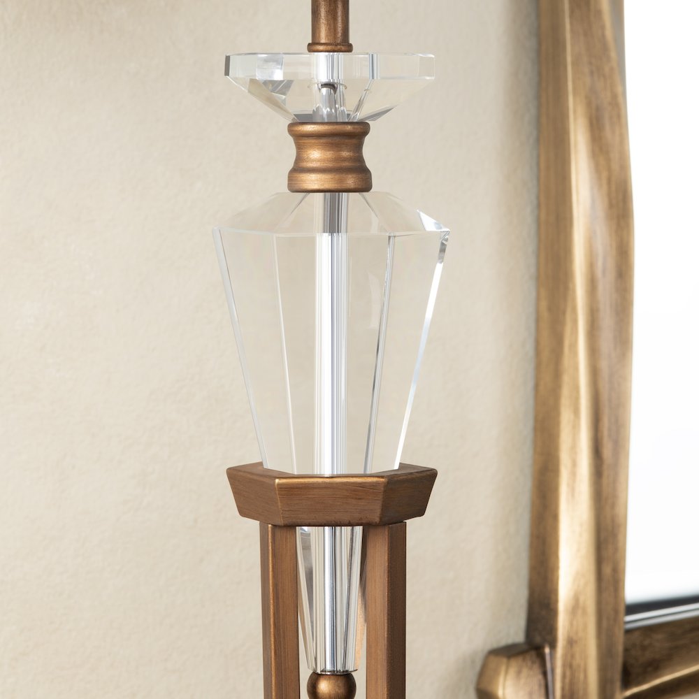 36"H Crystal & Metal Table Lamp With Shade. Picture 5