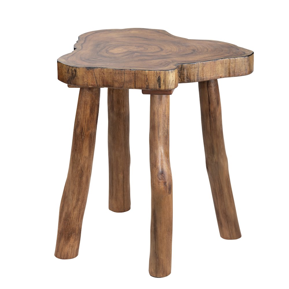 Bayur Wood Live Edge Brown End Table. Picture 1