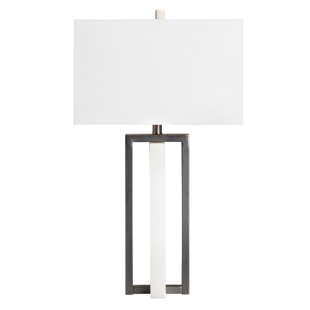 29.75"H Marble + Metal Table Lamp 1Pcs Ups Pack 3'. Picture 1