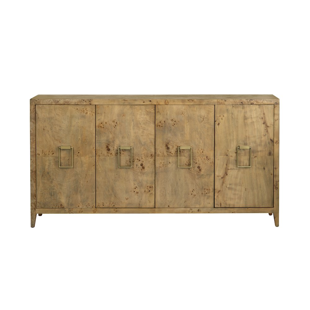72" Mappa Burl 4-Door Media Credenza. Picture 2