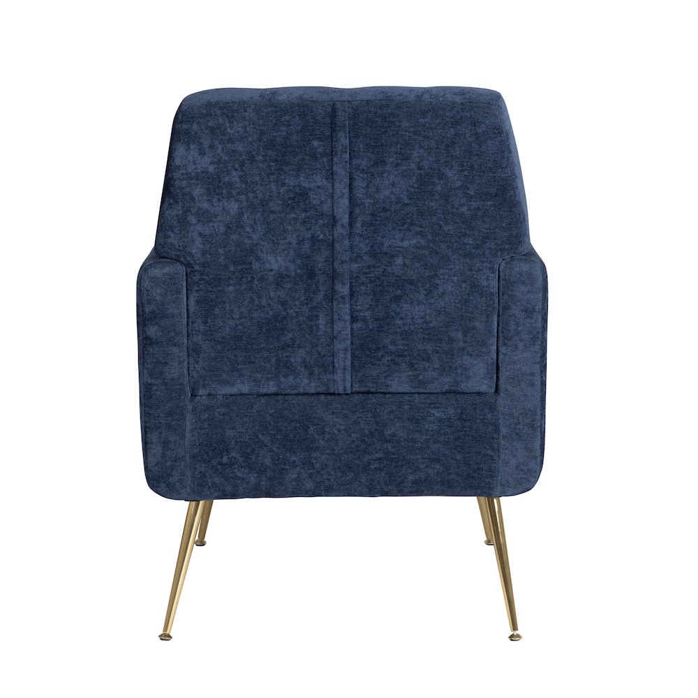 Navy Blue Upholstered Accent Chair. Picture 4