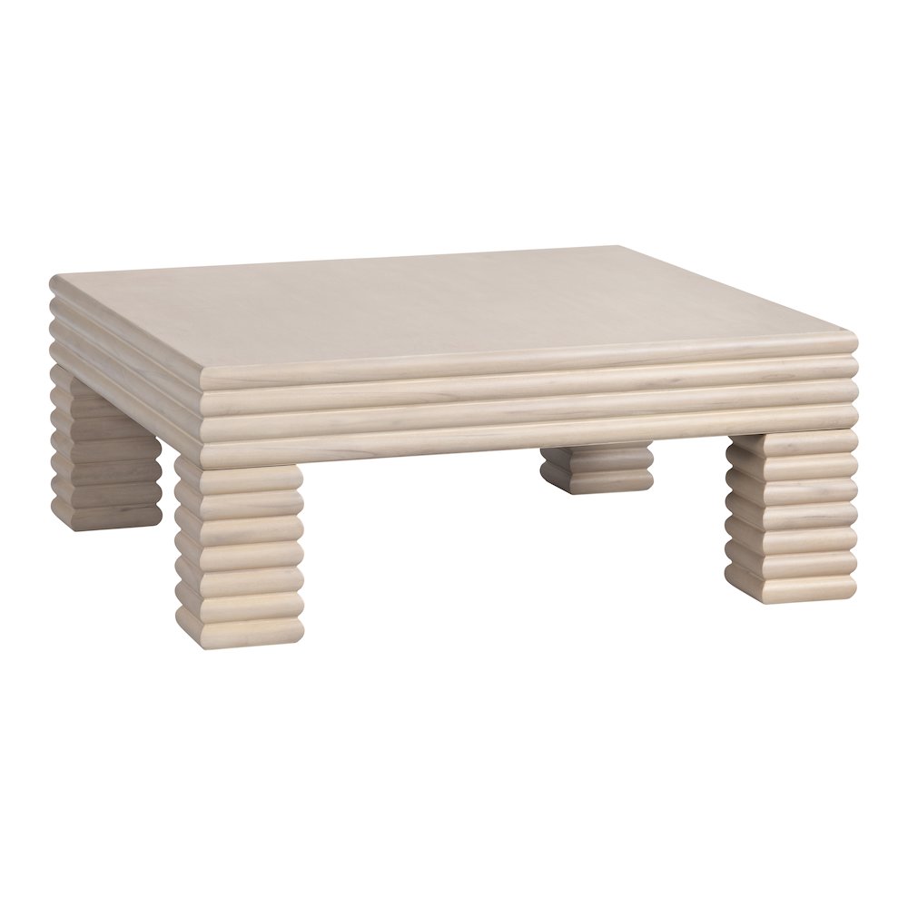 Square Reeded Cocktail_Coffee Table. Picture 1