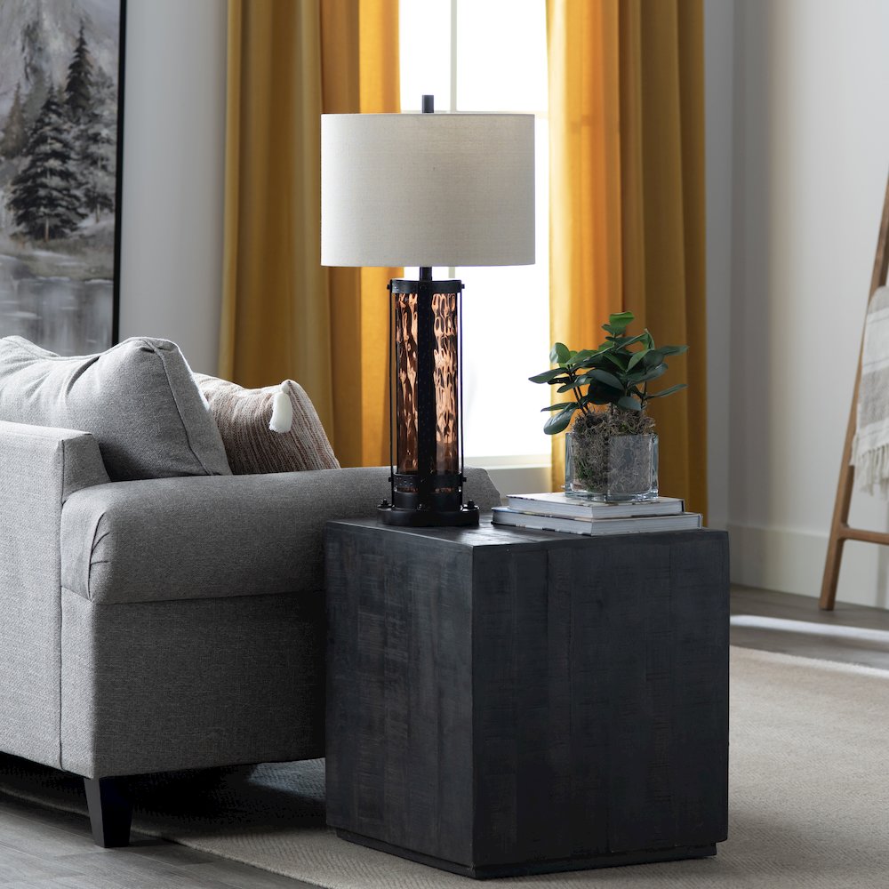 Set Of 2 Crass & Metal Table Lamp With Nighlight And Linen Shade. Picture 5