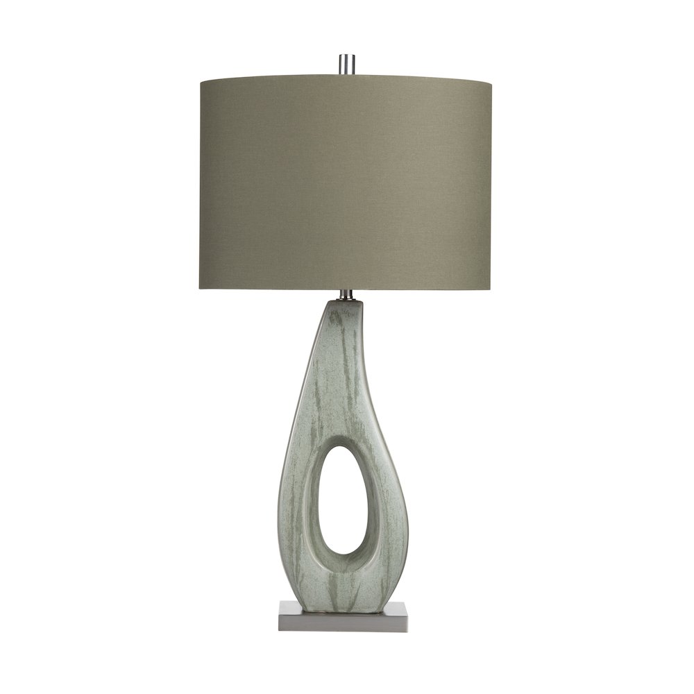 Set Of 2 Ceramic Table Lamp  With Linen Shade. Picture 1
