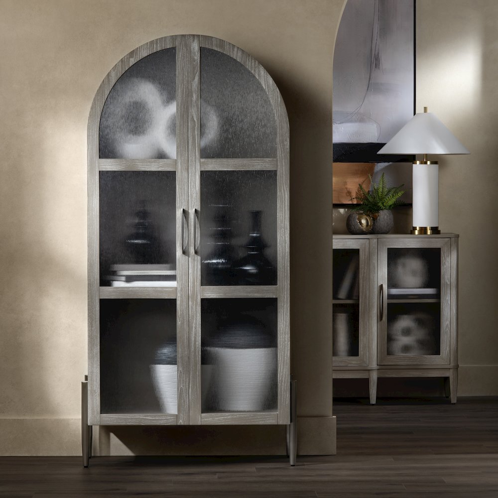 2 Door Tall Curio Cabinet. Picture 2