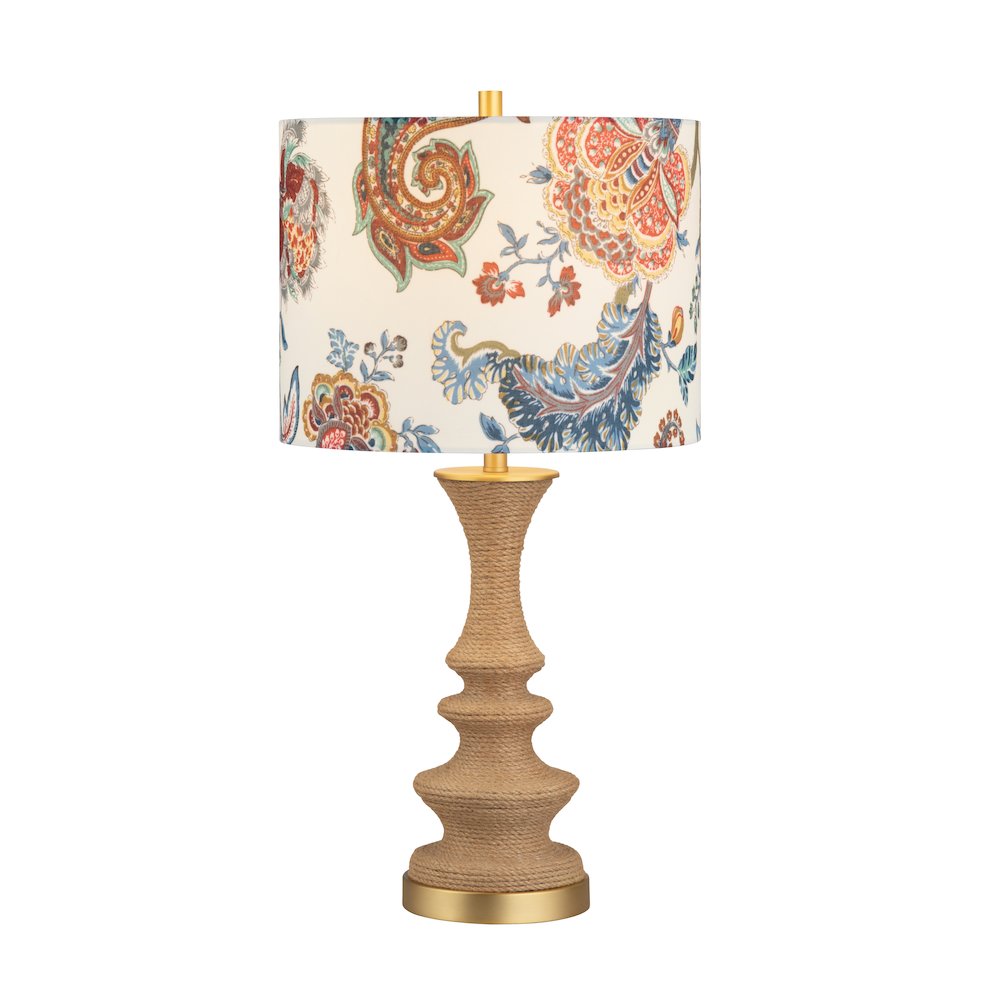Set Of 2 Wrapped Jute Table Lamp. Picture 2