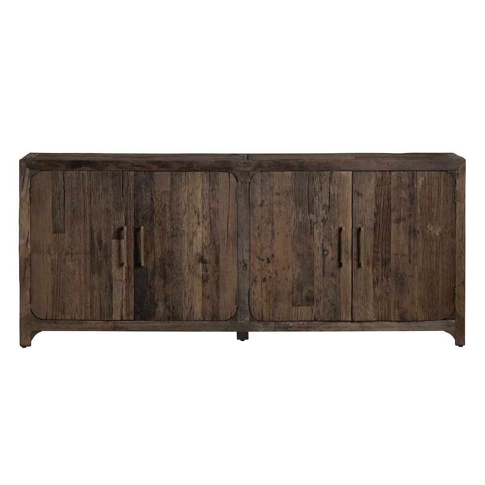 84" Reclaimed Wood 4-Door Media Credenza. Picture 2