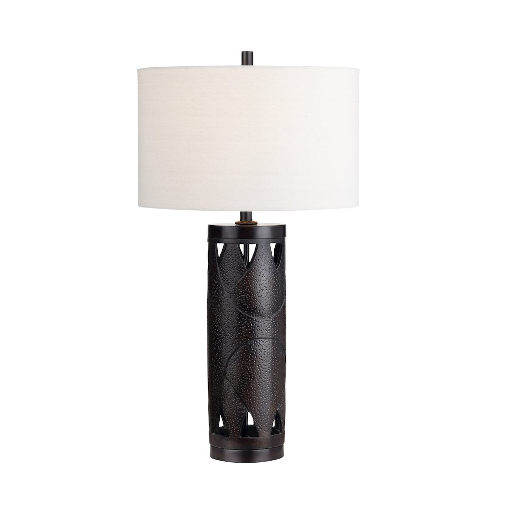 Set Of 2 Metal & Resin Table Lamp With Nightlight And Linen Shade. Picture 2