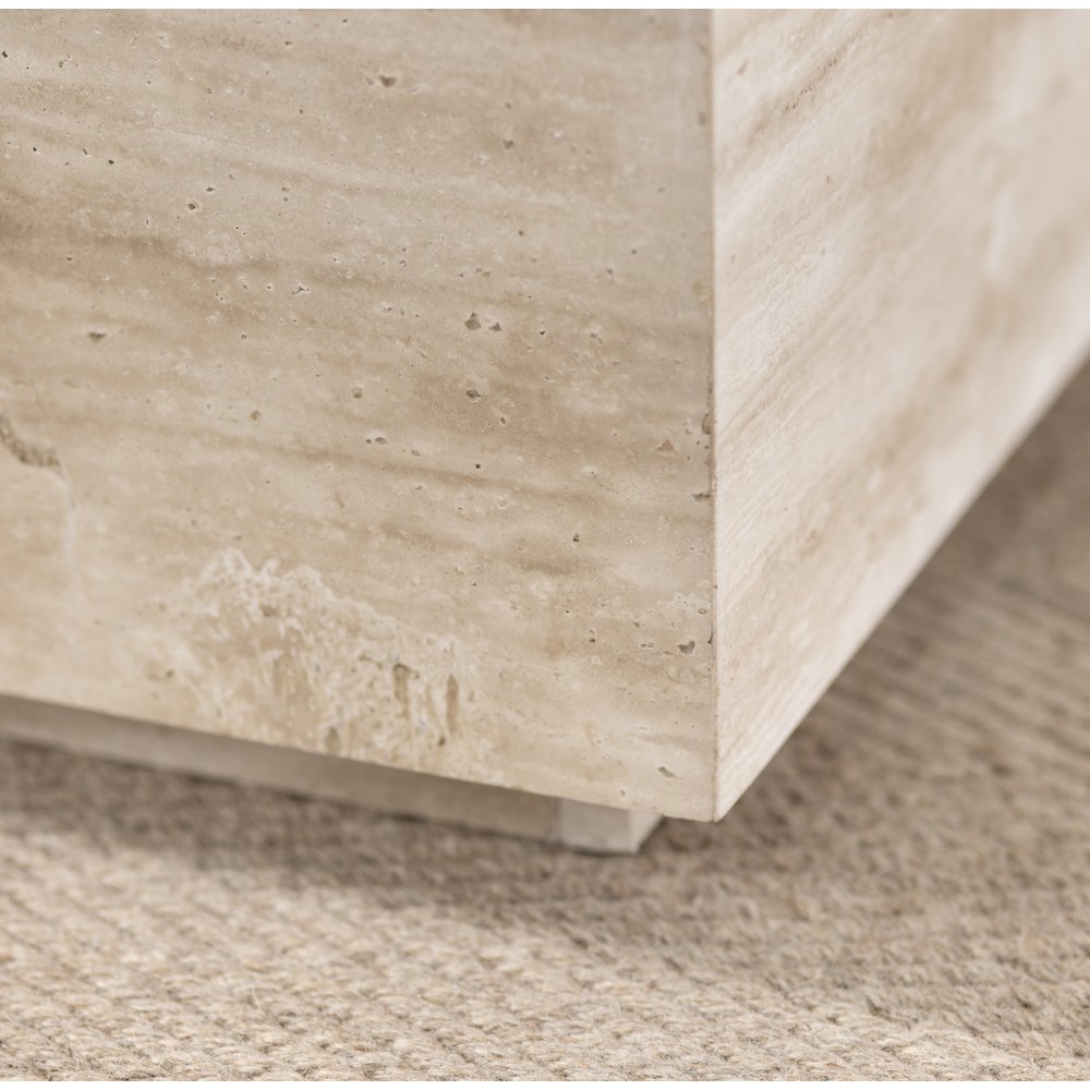 Rectangle Travertine Stone Cocktail_Coffee Table. Picture 3