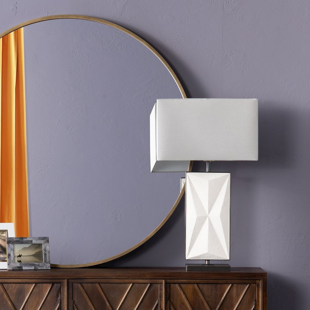 Set Of 2 Resin & Metal Table Lamp With Shade. Picture 4
