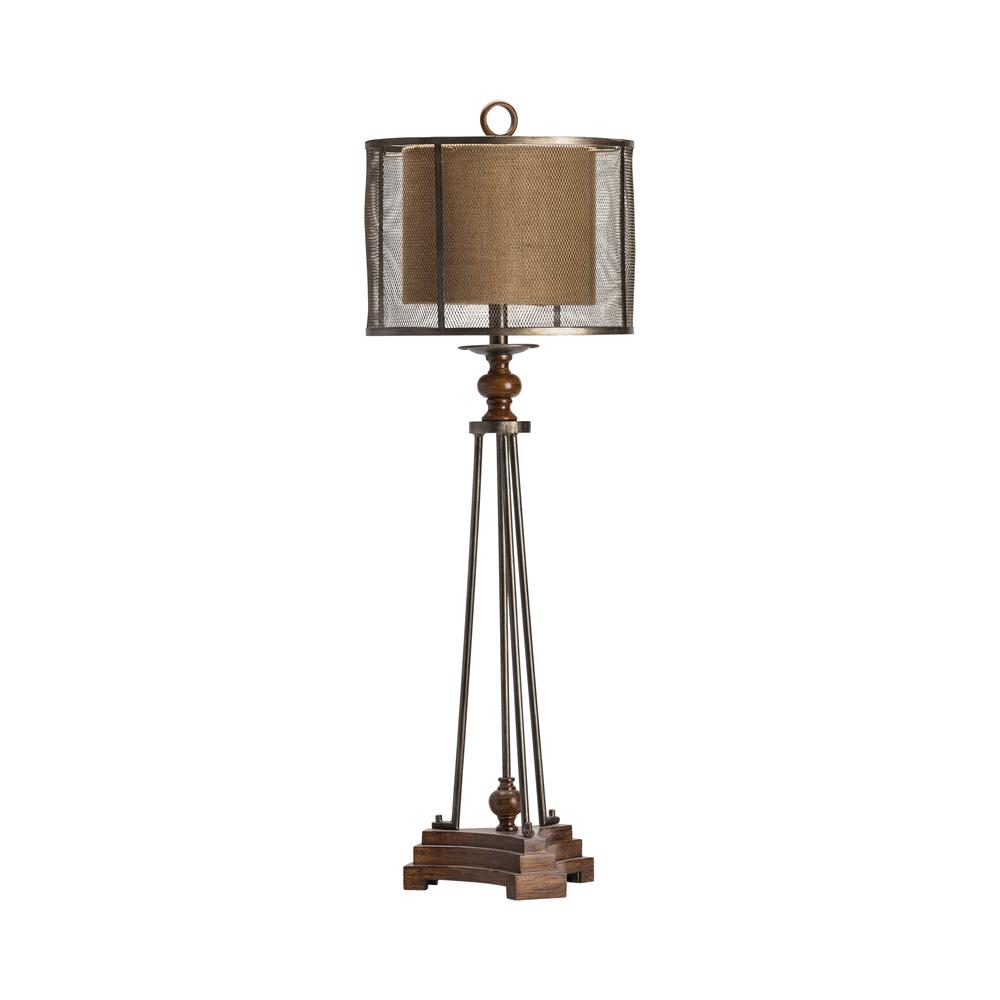 Crestview Collection CVAVP421 Kenwood Table Lamp Lighting, Brown. Picture 4