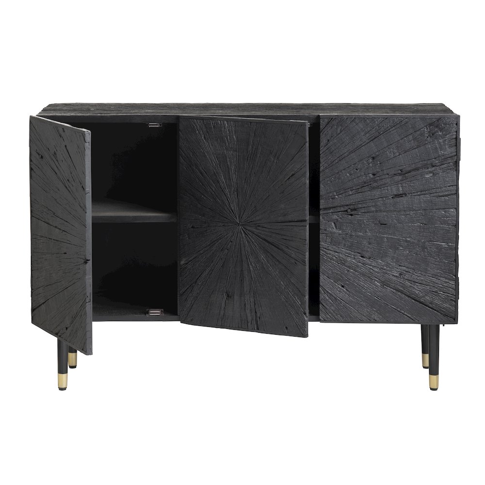 47" Solid Wood 3-Door Media Credenza. Picture 3