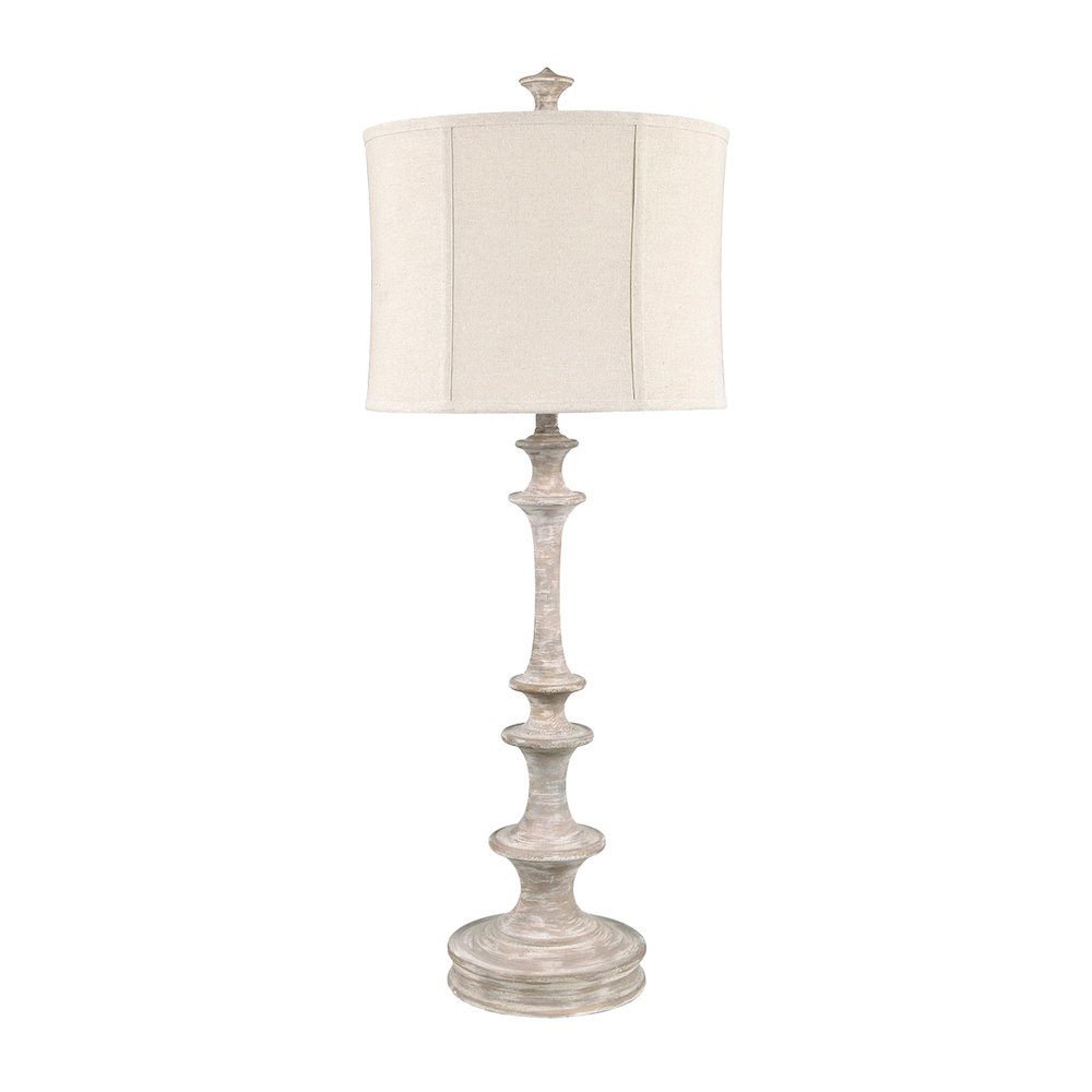 Set Of 2 Resin Table Lamp With Linen Shade. Picture 1