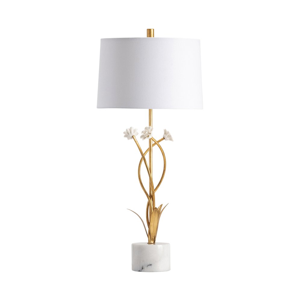 31.5"H Marble + Metal Table Lamp   2 Pcs Ups Pack/3.25'. Picture 1