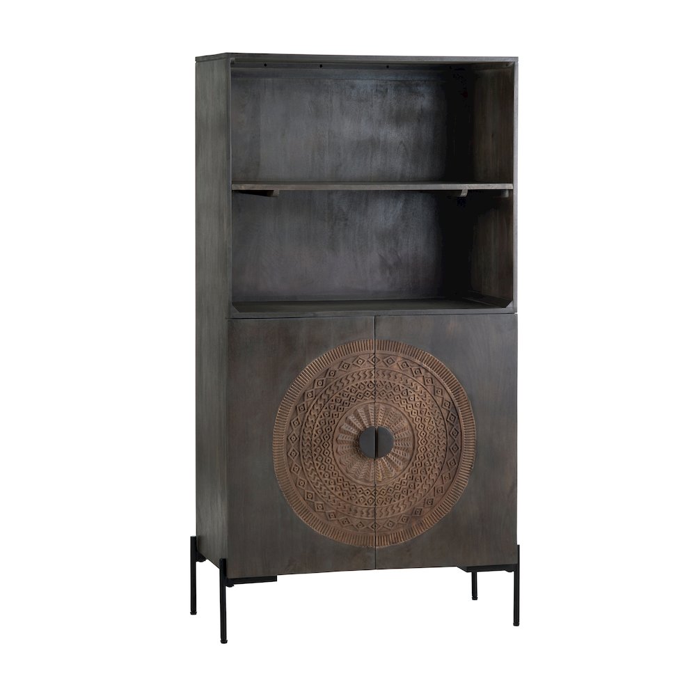 2 Door Bookshelf. Picture 1
