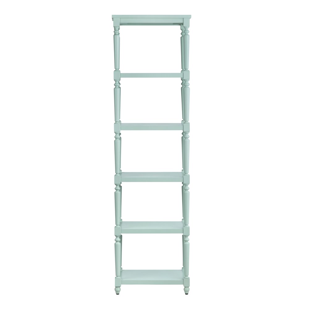 Evermore 5 Shelf Turquoise Etagere. Picture 2