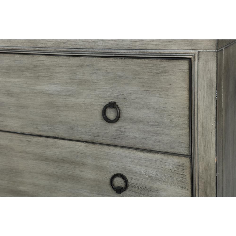 Crestview Collection Hawthorne Estate 3 Drawer Grey Wash Chest Accessories. Picture 2