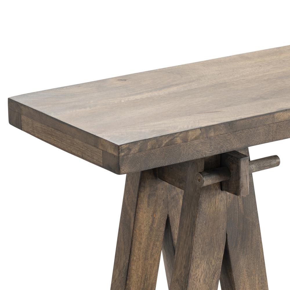 Crestview Collection Bengal Manor Mango Wood A-Frame Narrow Console, Multi Color. Picture 4
