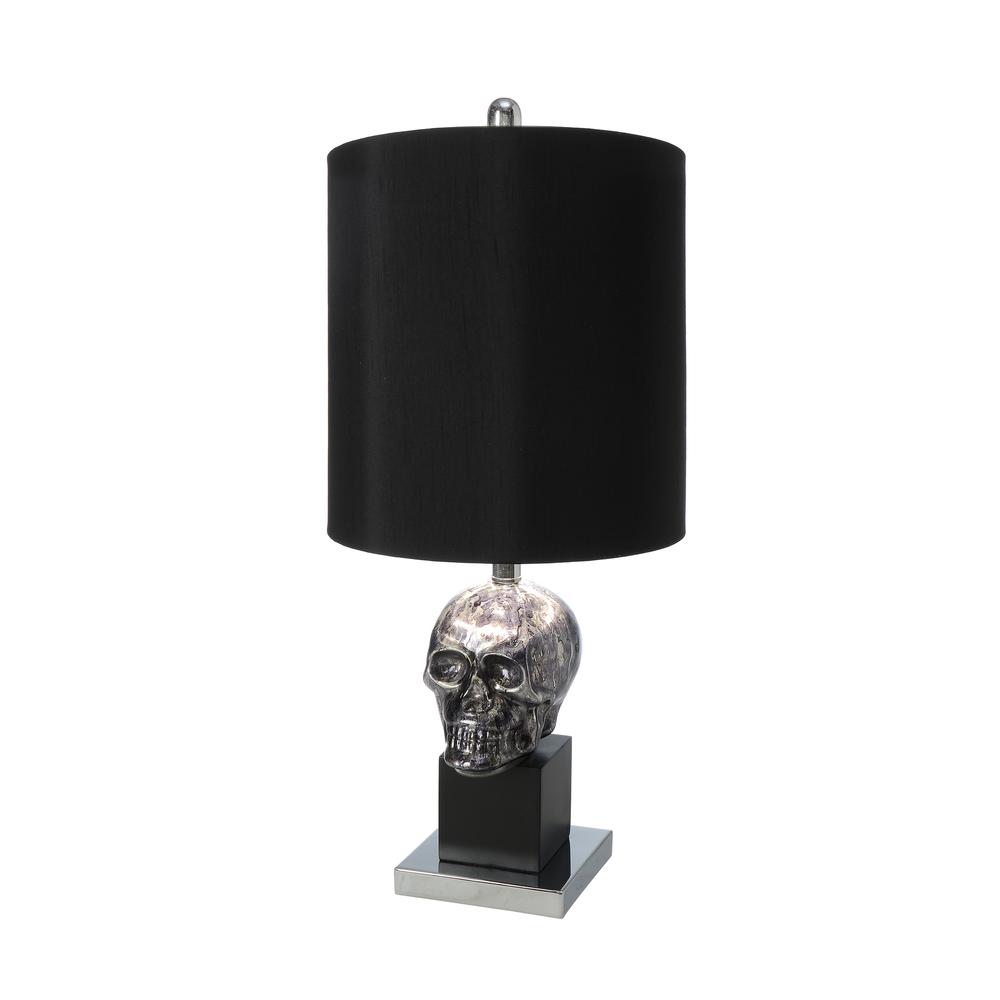 Black Skull Table Lamp. Picture 1