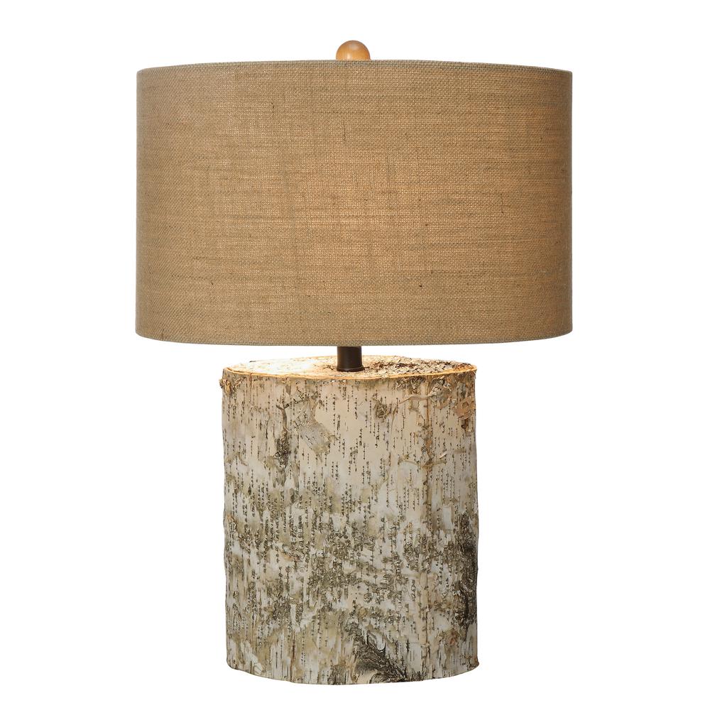 Birch Wood Table Lamp. Picture 1