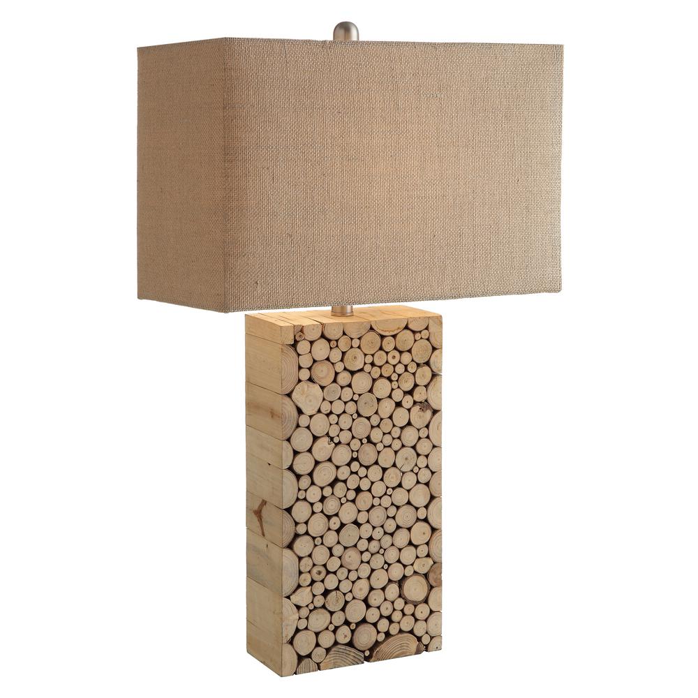 Stacked Wood Table Lamp. Picture 1