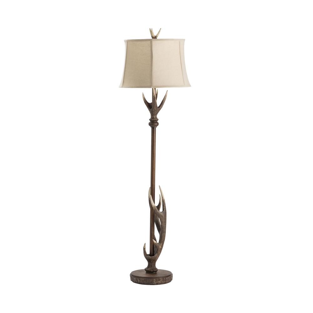 Crestview Collection Montana Floor Resin Lamp in Brown. Picture 1