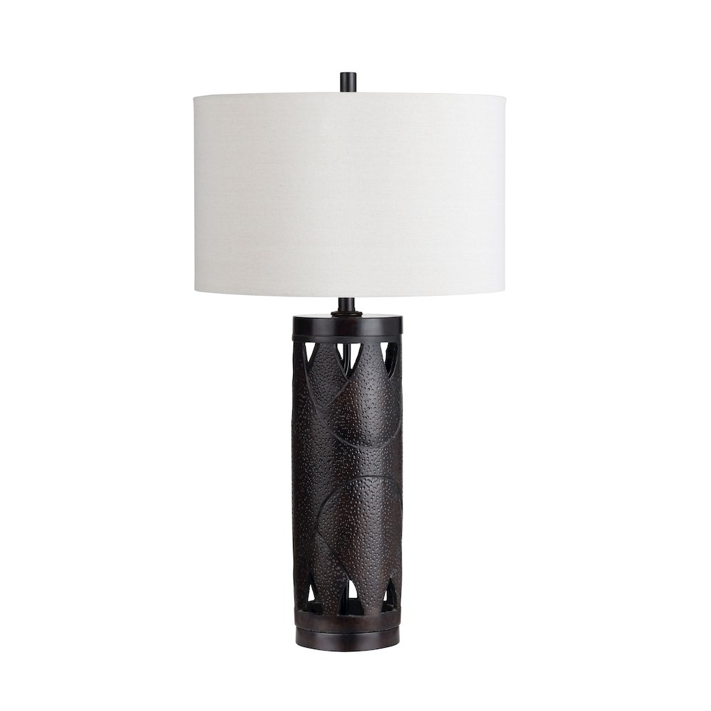 Set Of 2 Metal & Resin Table Lamp With Nightlight And Linen Shade. Picture 1