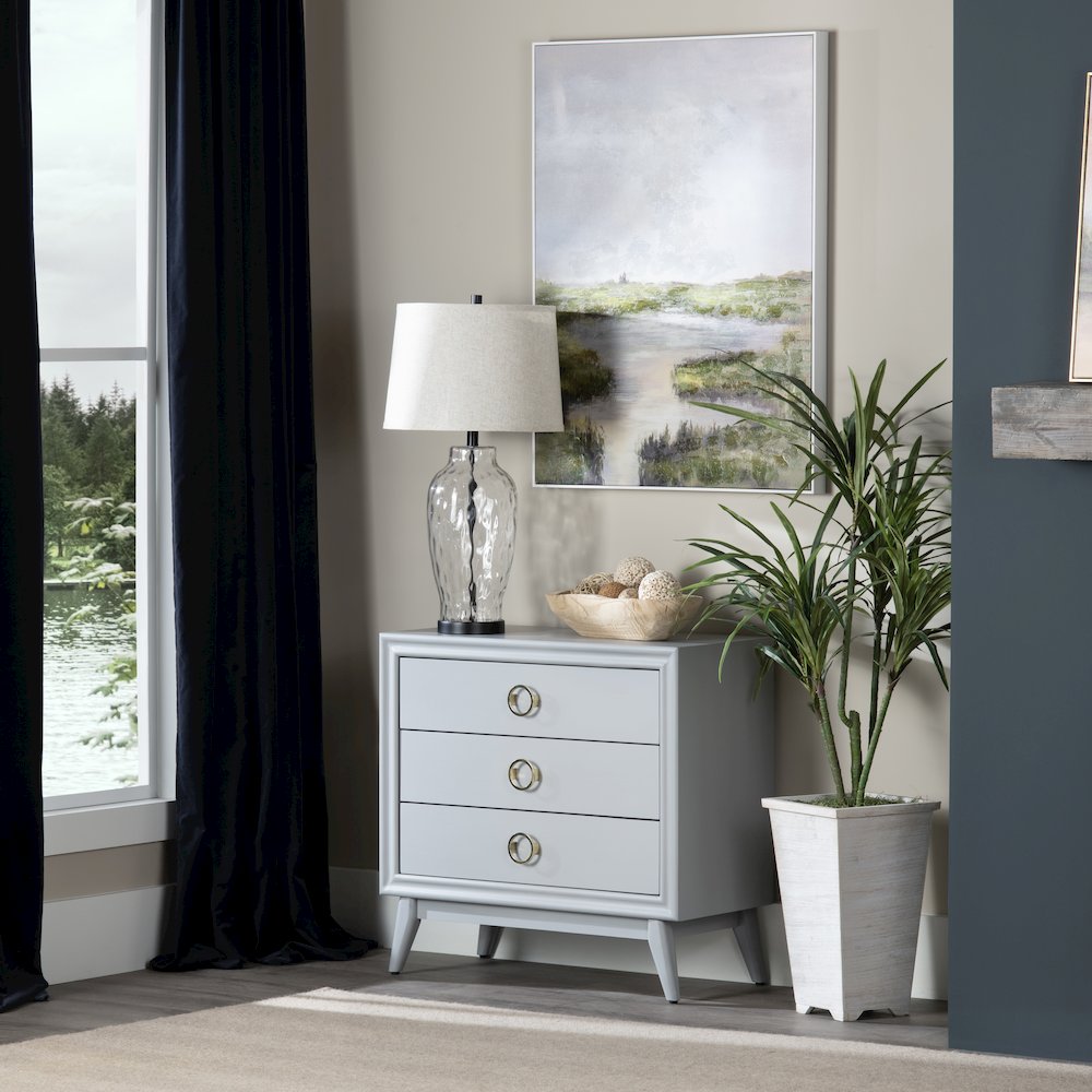 3-Drawer Gray Accent Chest. Picture 5