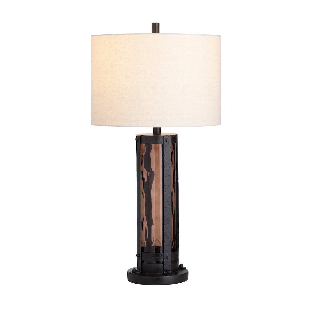 Set Of 2 Crass & Metal Table Lamp With Nighlight And Linen Shade. Picture 2