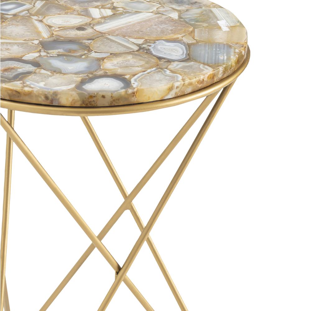 Crestview Collection CVFNR835 23", Agate TOP Side Table Accessories 17 x 17 x 23. Picture 2